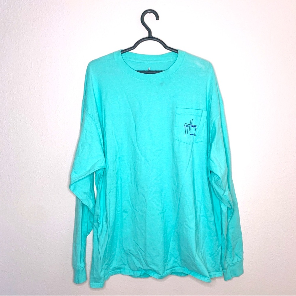 MENS GUY HARVEY long sleeve fishing shirt with front pocket